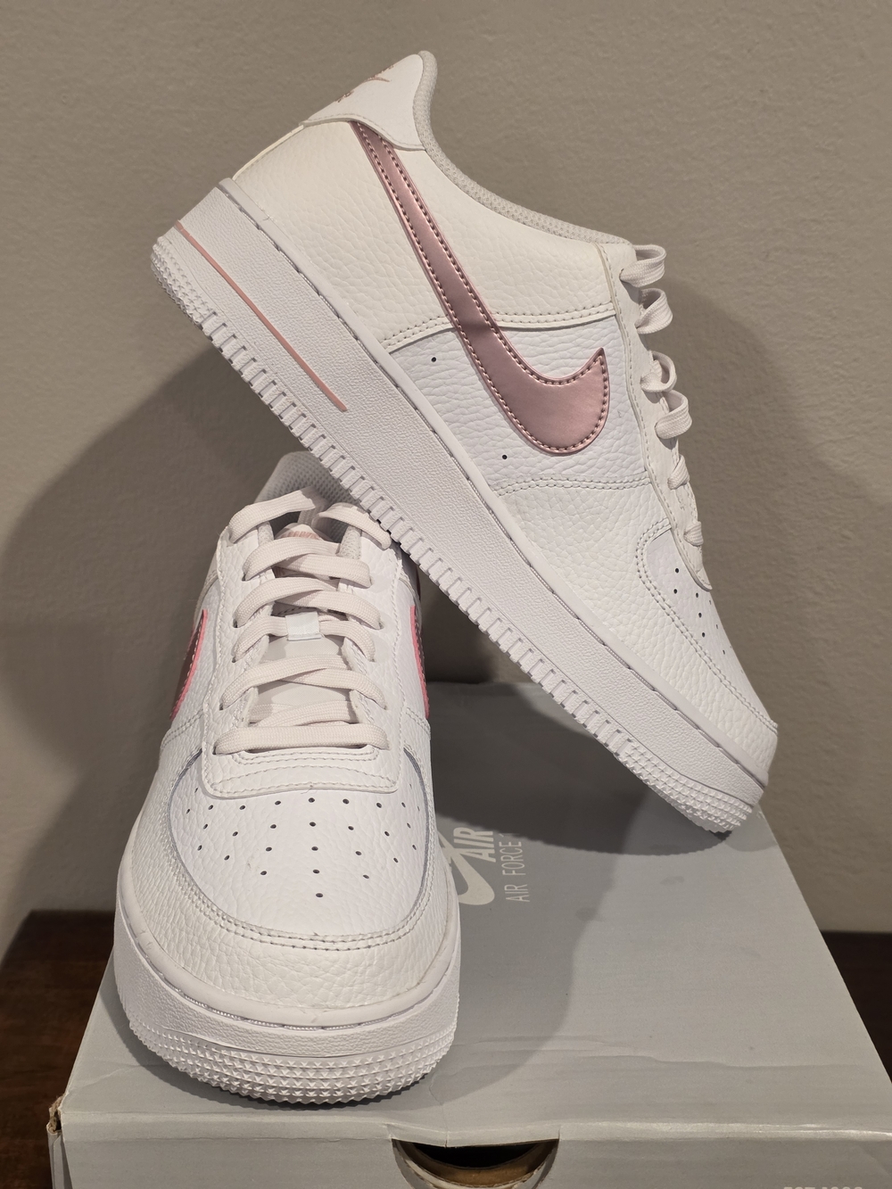 Nike Air Force 1 GS White Pink Glaze Size 7Y (Women’s 8.5) NEW w/ Box